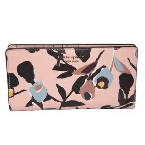 Kate spade Cameron paper rose slim bifold wallet